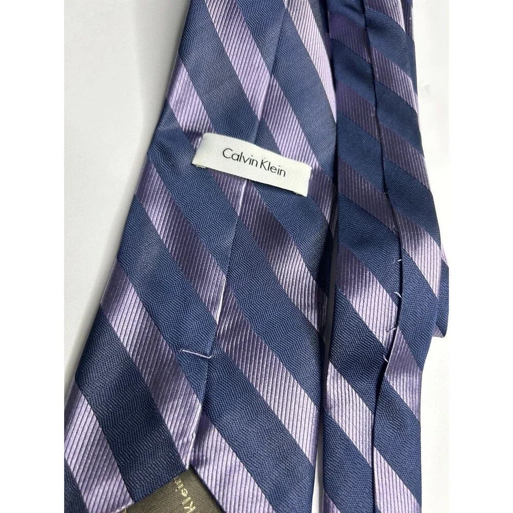 Purple Silk Tie Calvin Klein